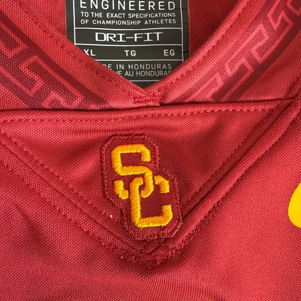 Nike Men's Maroon and Yellow Jersey - Picture 5 of 7